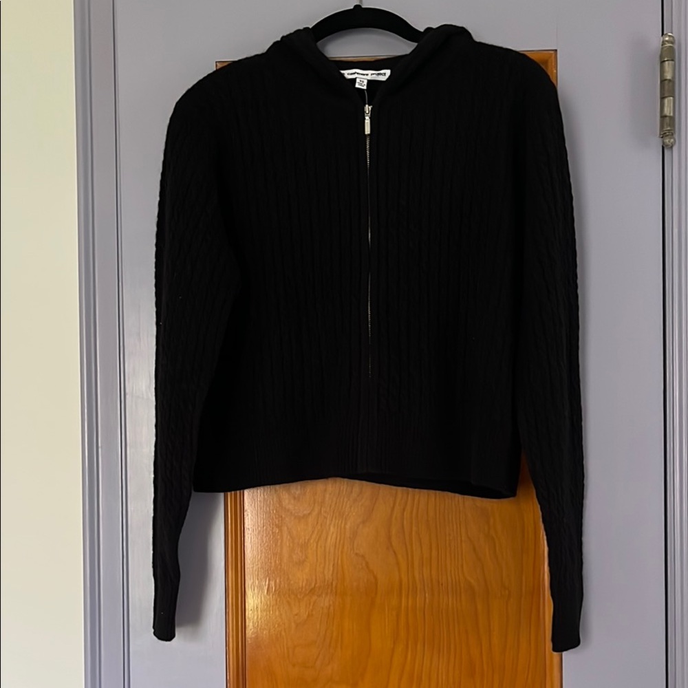 The Cashmere Project Black Zip Up Hoodie